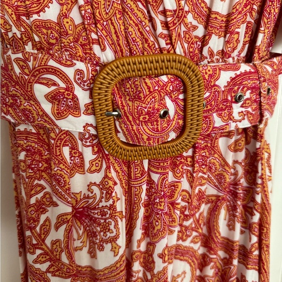 Lusana maxi dress with belt Medium - Picture 8 of 9